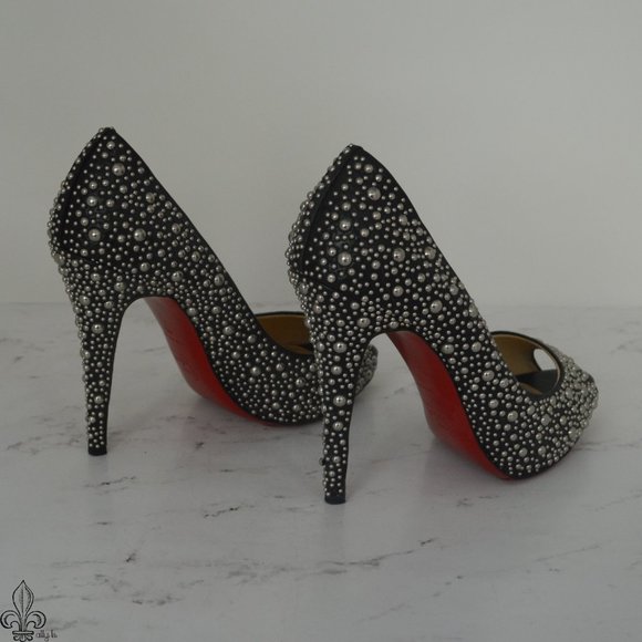 ❤Christian Louboutin Metal Studded Heels❤ - Picture 7 of 16